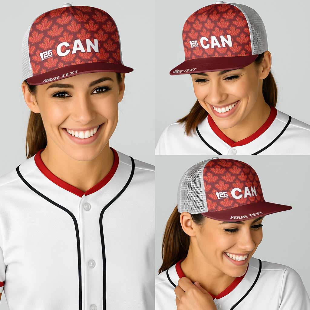 2026 World Football Host Country Canada Personalized Baseball Net Cap