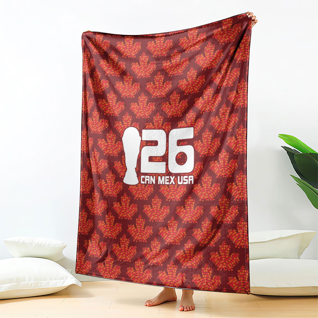 2026 World Football Host Country Canada Blanket
