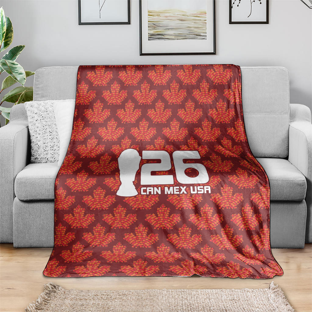 2026 World Football Host Country Canada Blanket