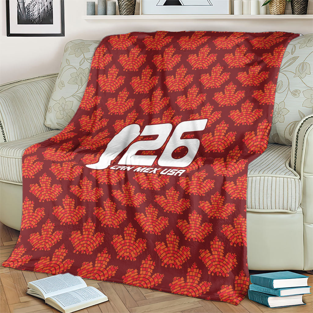 2026 World Football Host Country Canada Blanket
