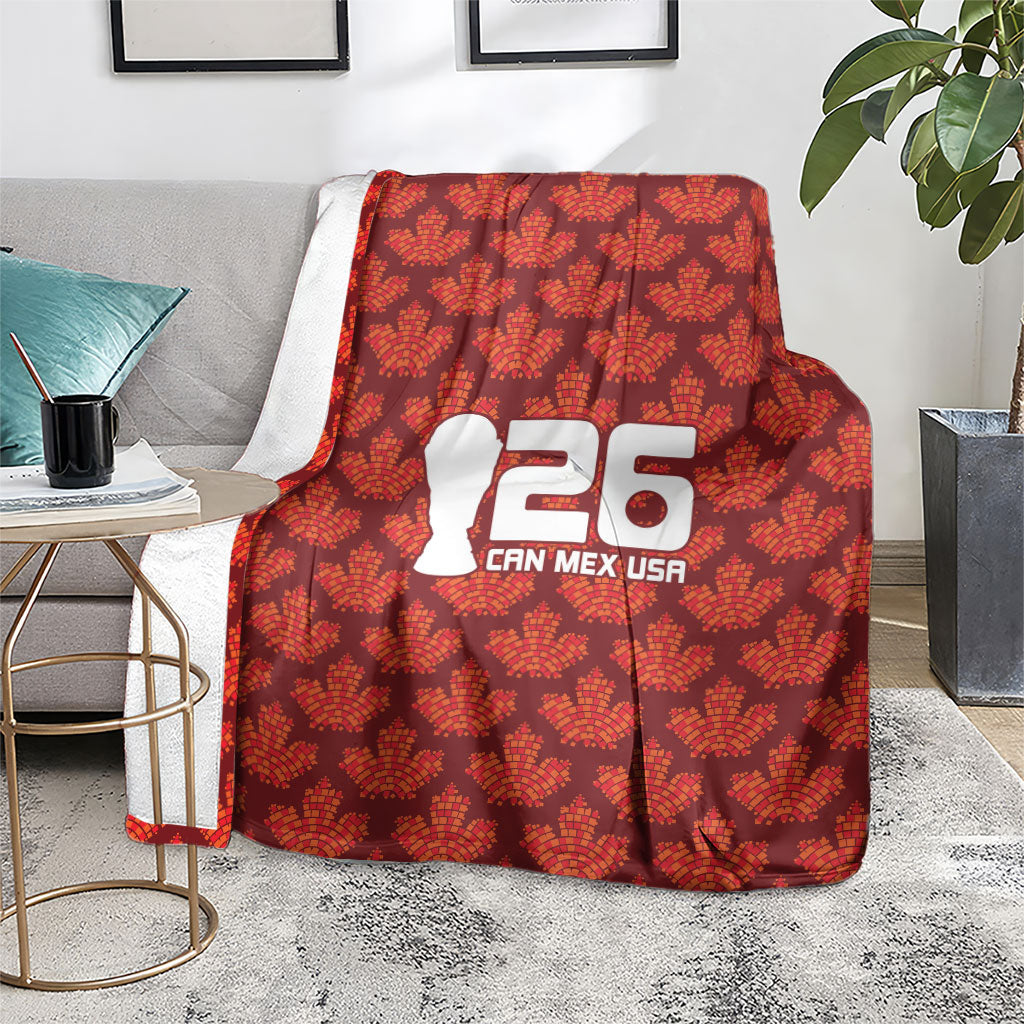 2026 World Football Host Country Canada Blanket