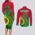 Vanuatu Islands Couples Matching Long Sleeve Bodycon Dress and Long Sleeve Button Shirts Polynesian Tattoo and Sea Turtle LT9 - Wonder Print Shop