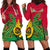 Vanuatu Islands Hoodie Dress Polynesian Tattoo and Sea Turtle - Wonder Print Shop