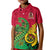 Vanuatu Islands Kid Polo Shirt Polynesian Tattoo and Sea Turtle - Wonder Print Shop