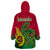 Vanuatu Islands Wearable Blanket Hoodie Polynesian Tattoo and Sea Turtle - Wonder Print Shop