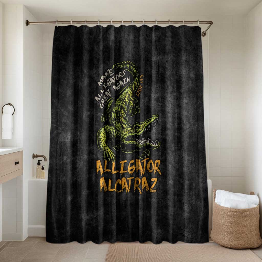 Alligator Alcatraz Est 2025 Bathroom Set Vintage Retro - Wonder Print Shop