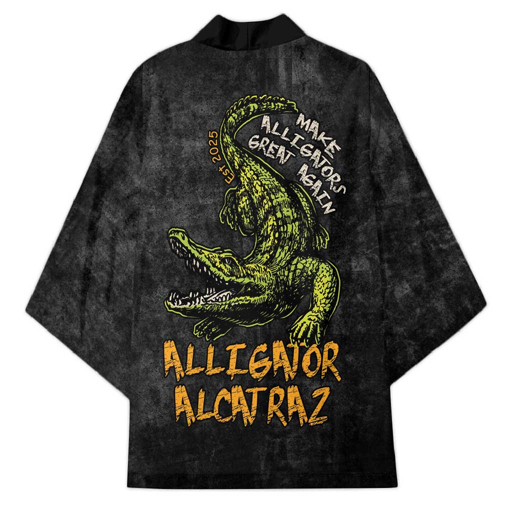 Alligator Alcatraz Est 2025 Kimono Vintage Retro - Wonder Print Shop