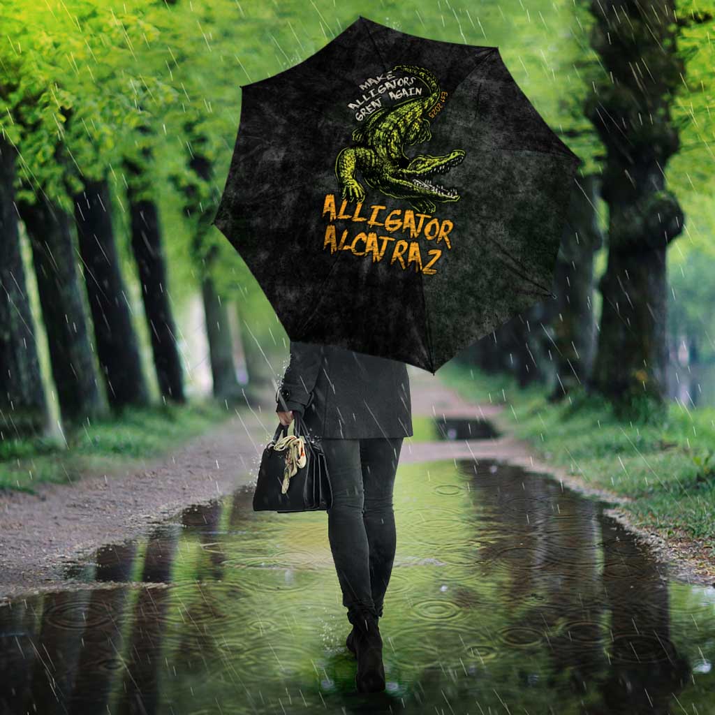 Alligator Alcatraz Est 2025 Umbrella Vintage Retro - Wonder Print Shop