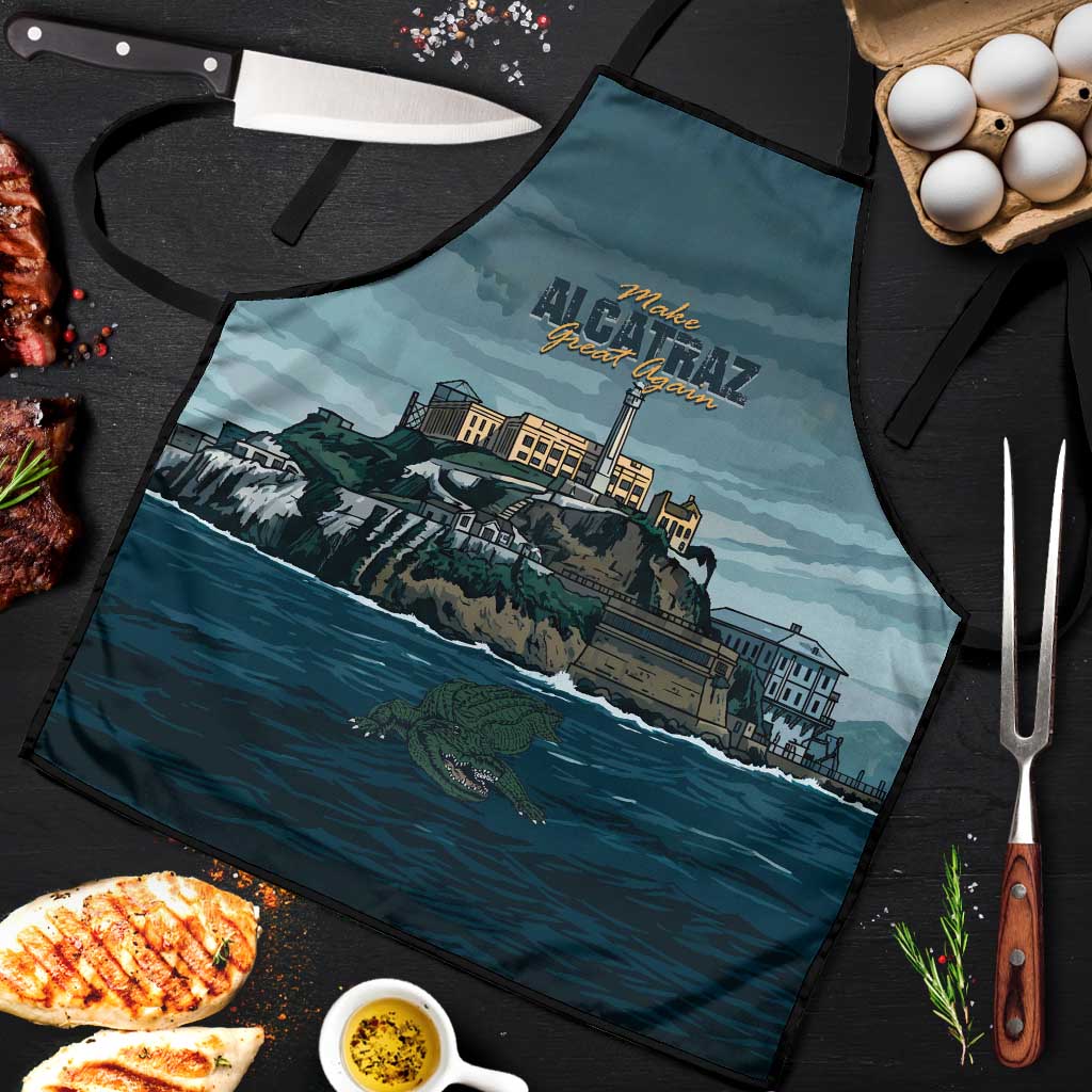 Make Alcatraz Great Again Apron Vintage Retro - Wonder Print Shop