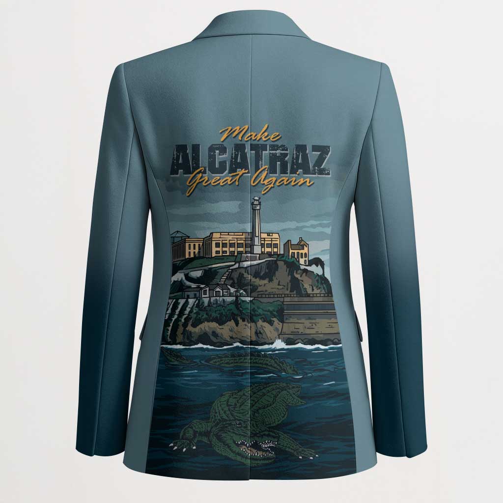 Make Alcatraz Great Again Blazer Vintage Retro - Wonder Print Shop