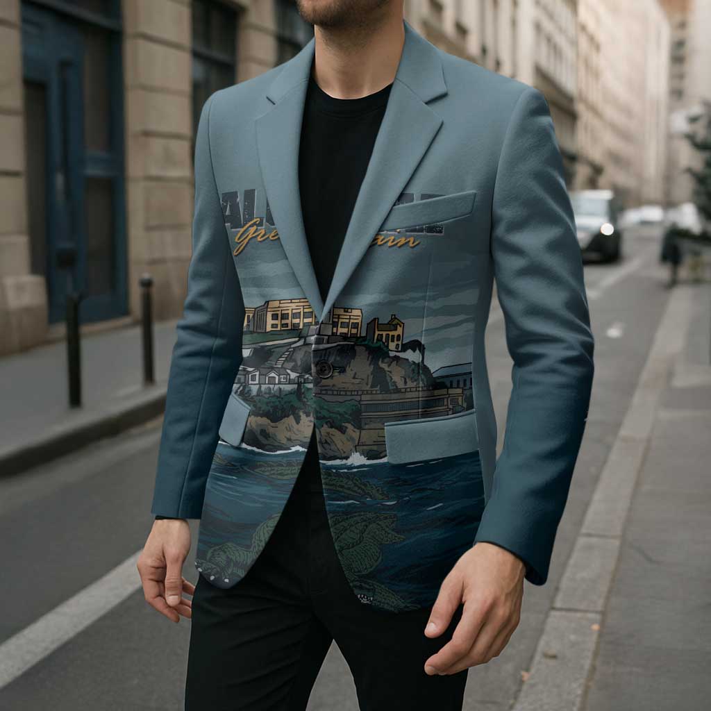 Make Alcatraz Great Again Blazer Vintage Retro - Wonder Print Shop