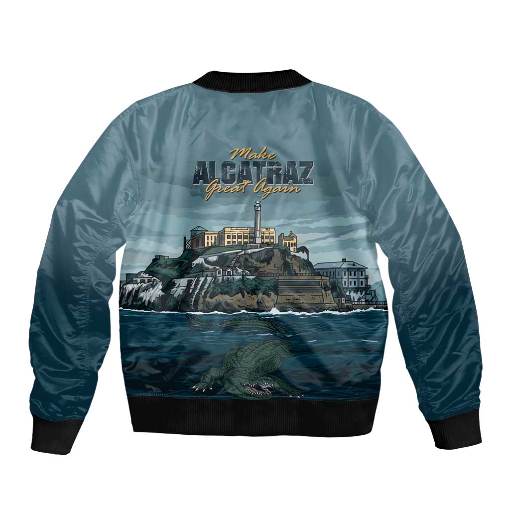 Make Alcatraz Great Again Bomber Jacket Vintage Retro - Wonder Print Shop