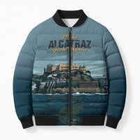 Make Alcatraz Great Again Bomber Puffer Jacket Vintage Retro - Wonder Print Shop