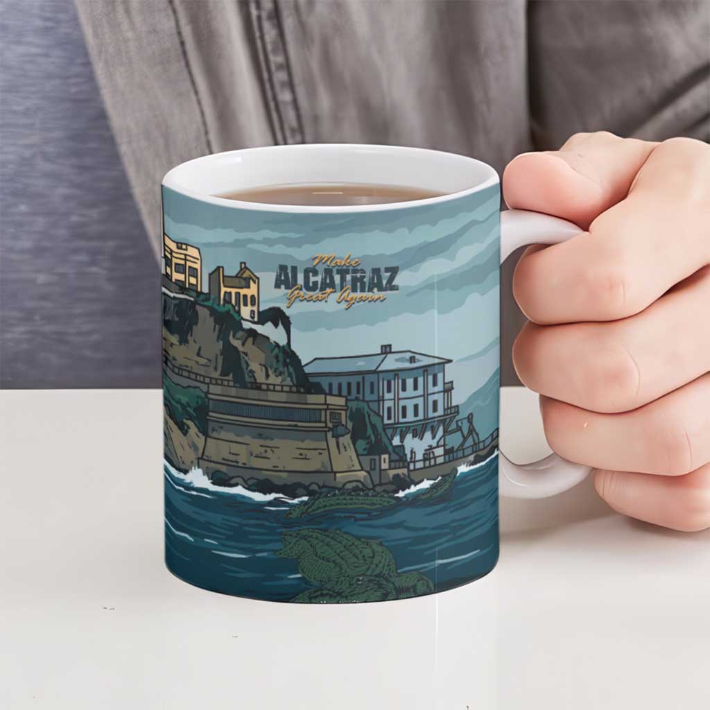 Make Alcatraz Great Again Ceramic Mug Vintage Retro - Wonder Print Shop