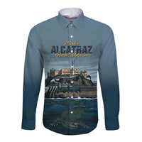 Make Alcatraz Great Again Long Sleeve Button Shirt Vintage Retro - Wonder Print Shop