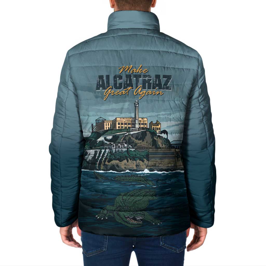 Make Alcatraz Great Again Padded Jacket Vintage Retro - Wonder Print Shop
