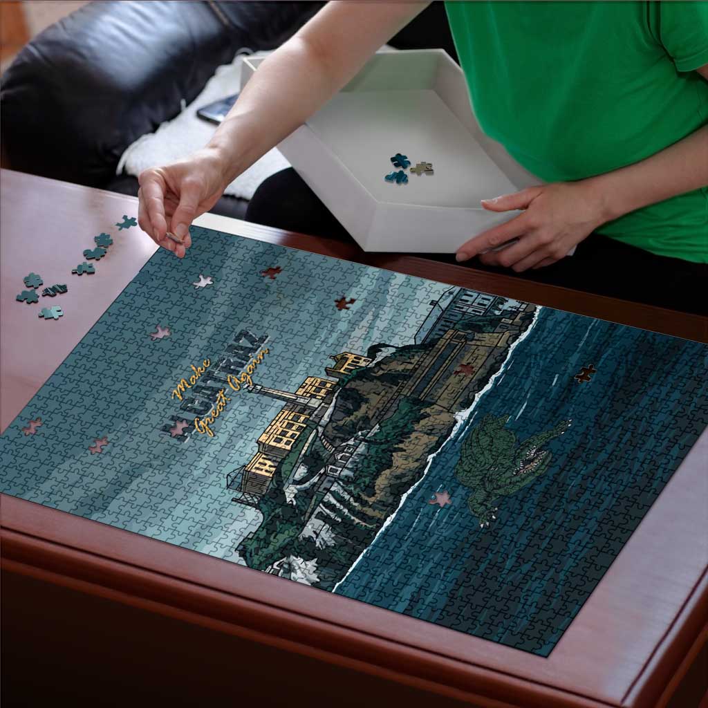 Make Alcatraz Great Again Puzzle Vintage Retro - Wonder Print Shop
