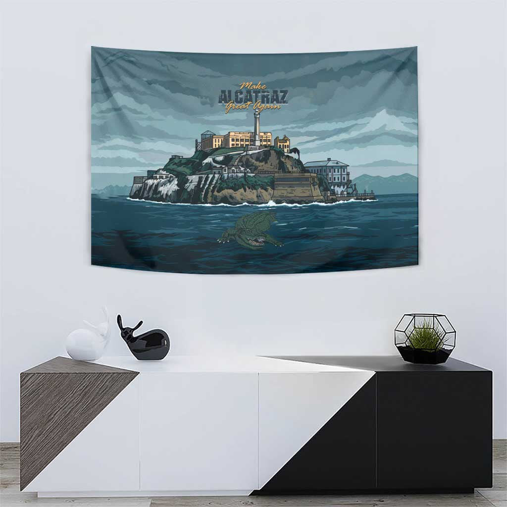 Make Alcatraz Great Again Tapestry Vintage Retro - Wonder Print Shop
