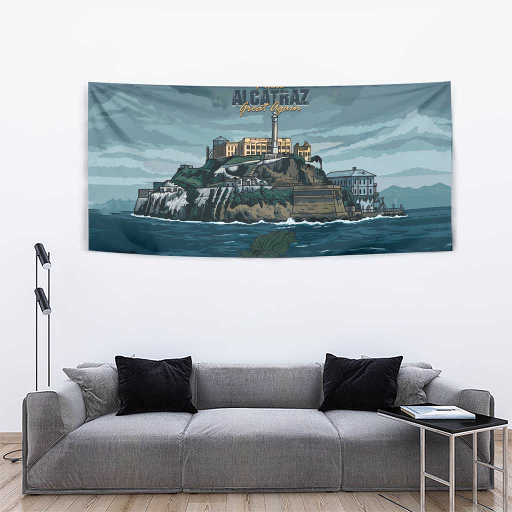 Make Alcatraz Great Again Tapestry Vintage Retro - Wonder Print Shop