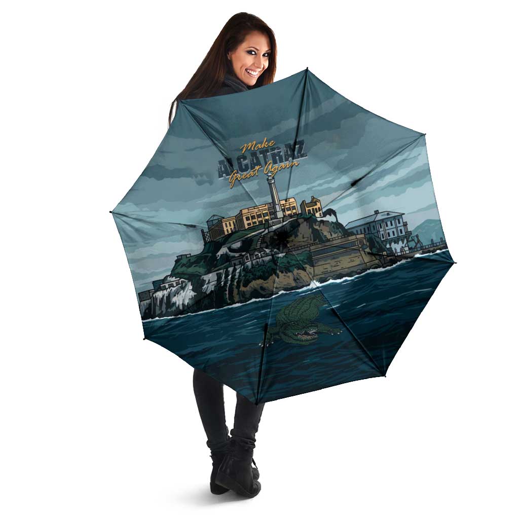 Make Alcatraz Great Again Umbrella Vintage Retro - Wonder Print Shop