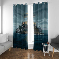Make Alcatraz Great Again Window Curtain Vintage Retro - Wonder Print Shop