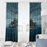 Make Alcatraz Great Again Window Curtain Vintage Retro - Wonder Print Shop