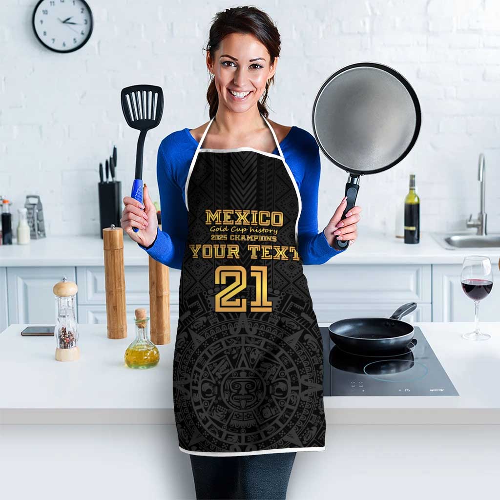 Mexico Football Custom Apron Mexico's Make History 2025 Gold Style - Wonder Print Shop