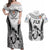 Custom Fiji Rugby Couples Matching Off Shoulder Maxi Dress and Hawaiian Shirt Go Champions World Cup 2023 Tapa Unique White Vibe LT9 - Wonder Print Shop