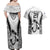 Custom Fiji Rugby Couples Matching Off Shoulder Maxi Dress and Hawaiian Shirt Go Champions World Cup 2023 Tapa Unique White Vibe LT9 - Wonder Print Shop