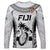 Custom Fiji Rugby Long Sleeve Shirt Go Champions World Cup 2023 Tapa Unique White Vibe - Wonder Print Shop