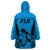 Fiji Rugby Wearable Blanket Hoodie Go Champions World Cup 2023 Tapa Unique Blue Vibe - Wonder Print Shop