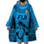 Fiji Rugby Wearable Blanket Hoodie Go Champions World Cup 2023 Tapa Unique Blue Vibe - Wonder Print Shop