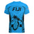 Fiji Rugby Women V Neck T Shirt Go Champions World Cup 2023 Tapa Unique Blue Vibe - Wonder Print Shop