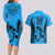 Custom Fiji Rugby Couples Matching Long Sleeve Bodycon Dress and Hawaiian Shirt Go Champions World Cup 2023 Tapa Unique Blue Vibe LT9 - Wonder Print Shop