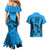 Custom Fiji Rugby Couples Matching Mermaid Dress and Hawaiian Shirt Go Champions World Cup 2023 Tapa Unique Blue Vibe LT9 - Wonder Print Shop