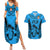 Custom Fiji Rugby Couples Matching Summer Maxi Dress and Hawaiian Shirt Go Champions World Cup 2023 Tapa Unique Blue Vibe LT9 - Wonder Print Shop