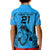 Custom Fiji Rugby Kid Polo Shirt Go Champions World Cup 2023 Tapa Unique Blue Vibe - Wonder Print Shop