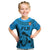 Custom Fiji Rugby Kid T Shirt Go Champions World Cup 2023 Tapa Unique Blue Vibe - Wonder Print Shop