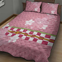 Japanese Asanoha Pattern Quilt Bed Set Charm Against Evil Spirits - Wonder Print Shop