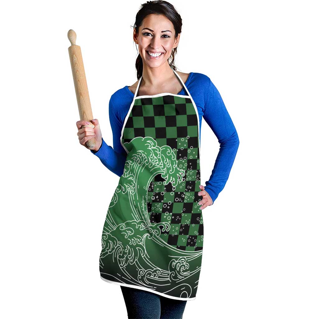 Japanese Asanoha Pattern Apron Water Breathing Slayer Dragon - Wonder Print Shop