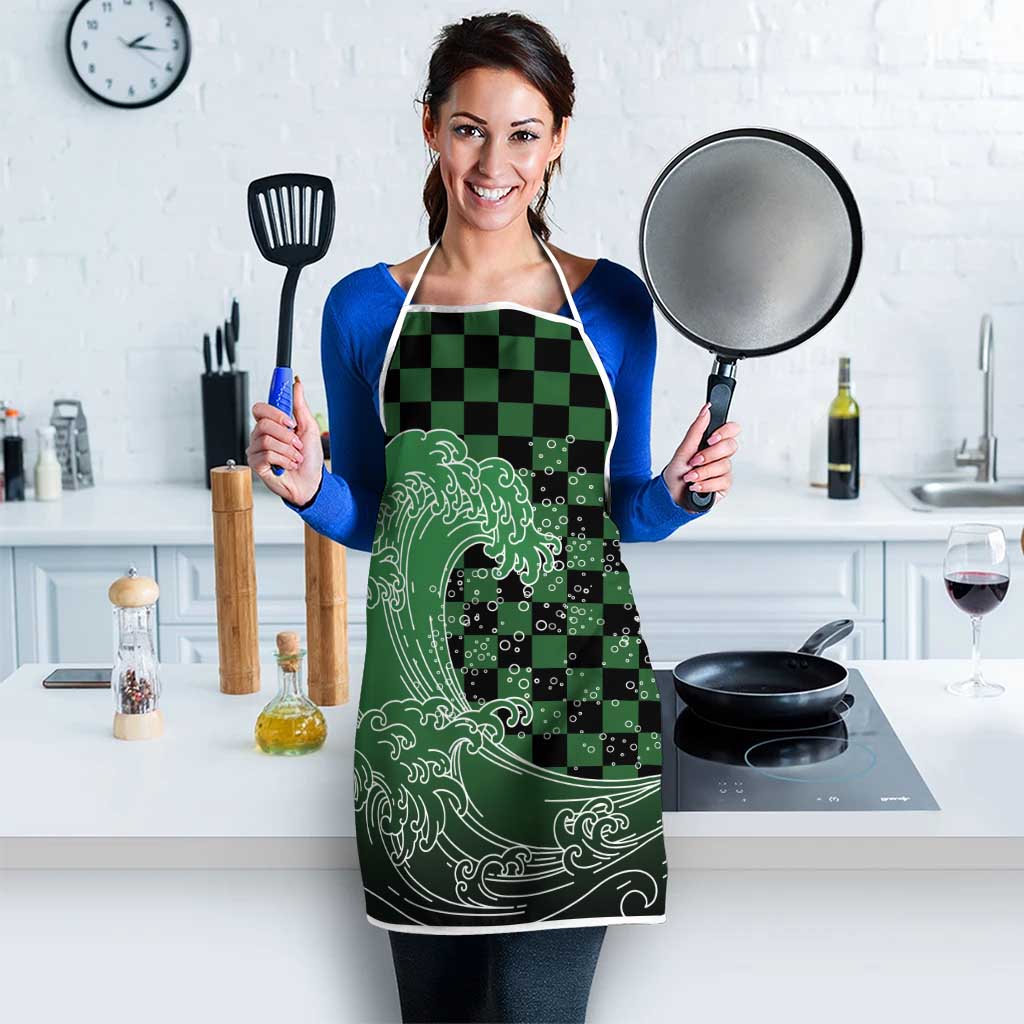 Japanese Asanoha Pattern Apron Water Breathing Slayer Dragon - Wonder Print Shop