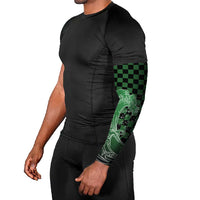 Japanese Asanoha Pattern Arm Sleeves Water Breathing Slayer Dragon - Wonder Print Shop