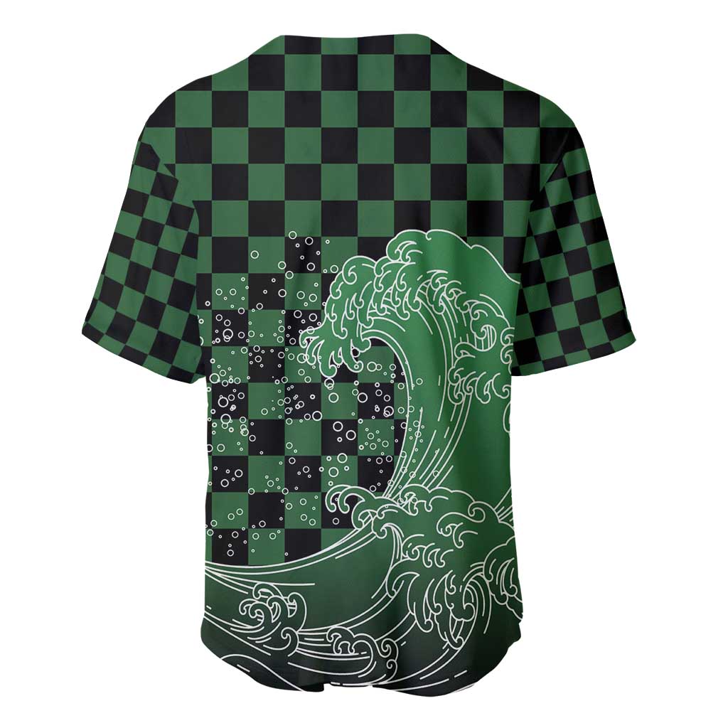 Japanese Asanoha Pattern Baseball Jersey Water Breathing Slayer Dragon - Wonder Print Shop