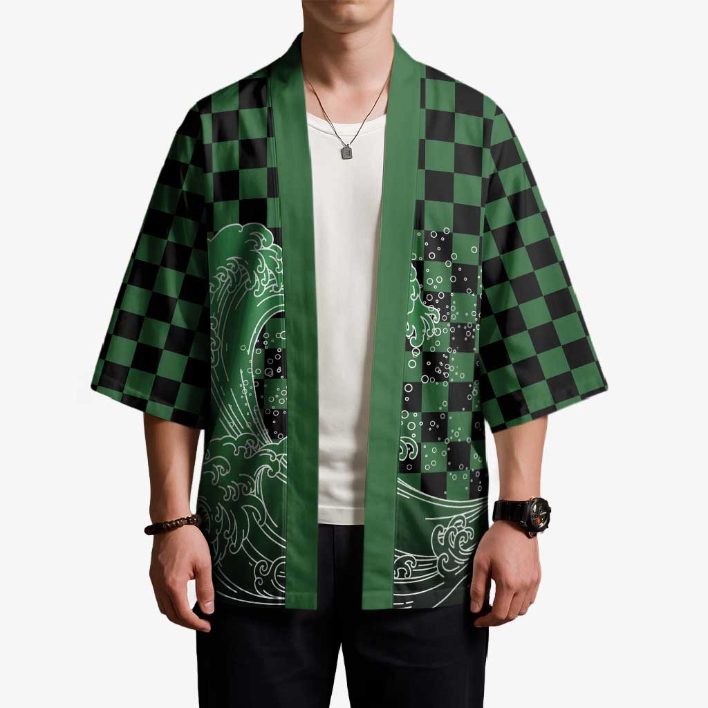 Japanese Asanoha Pattern Kimono Water Breathing Slayer Dragon - Wonder Print Shop
