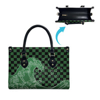 Japanese Asanoha Pattern Leather Bag Water Breathing Slayer Dragon - Wonder Print Shop