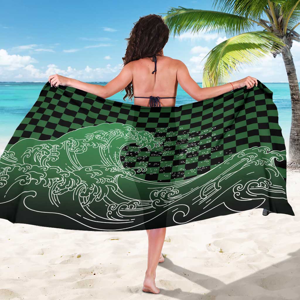 Japanese Asanoha Pattern Sarong Water Breathing Slayer Dragon - Wonder Print Shop