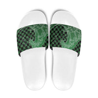 Japanese Asanoha Pattern Slide Sandals Water Breathing Slayer Dragon - Wonder Print Shop