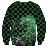 Japanese Asanoha Pattern Sweatshirt Water Breathing Slayer Dragon - Wonder Print Shop