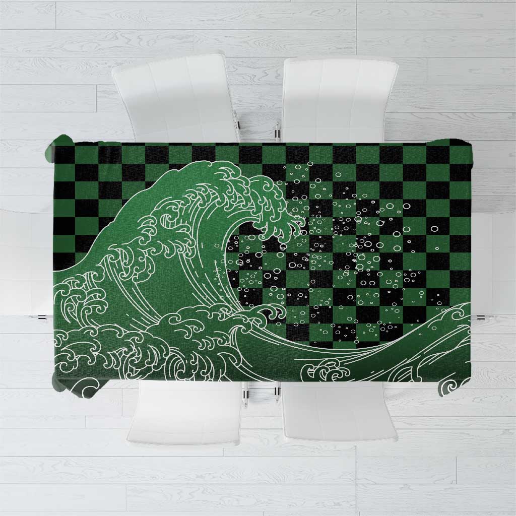 Japanese Asanoha Pattern Tablecloth Water Breathing Slayer Dragon - Wonder Print Shop