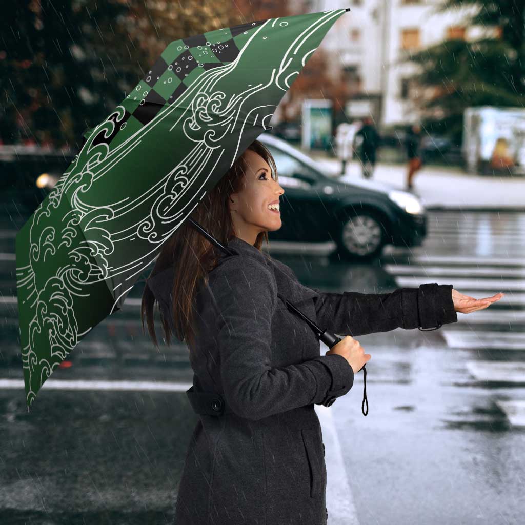 Japanese Asanoha Pattern Umbrella Water Breathing Slayer Dragon - Wonder Print Shop